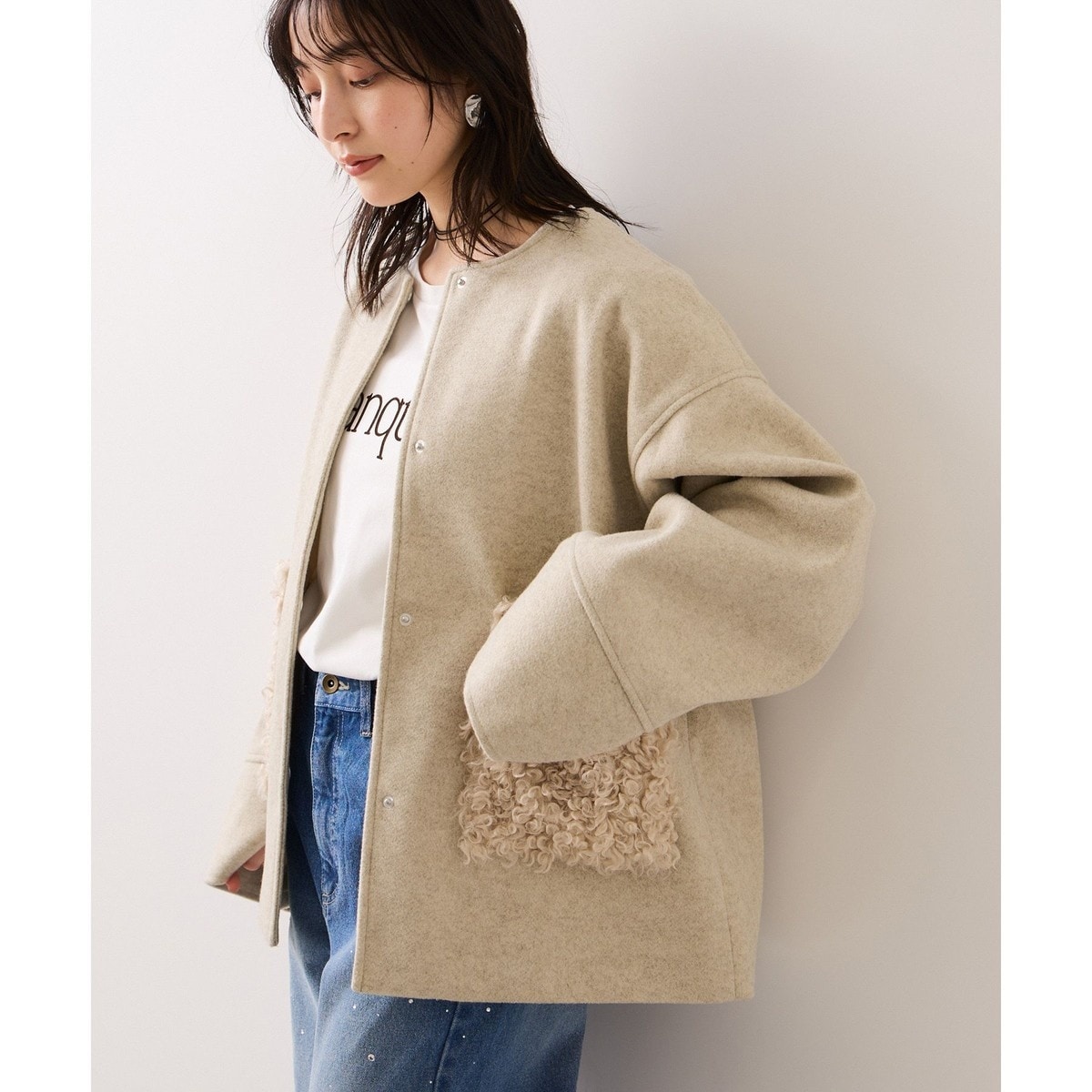 ノーカラーサファリブルゾン | スローブ イエナ(SLOBE IENA) | マルイ