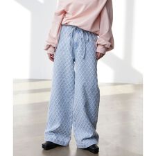 ベルト付きワイドシルエットデニムパンツ