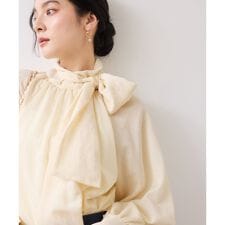 前後2WAYボリュームボウタイブラウス/イージーケア