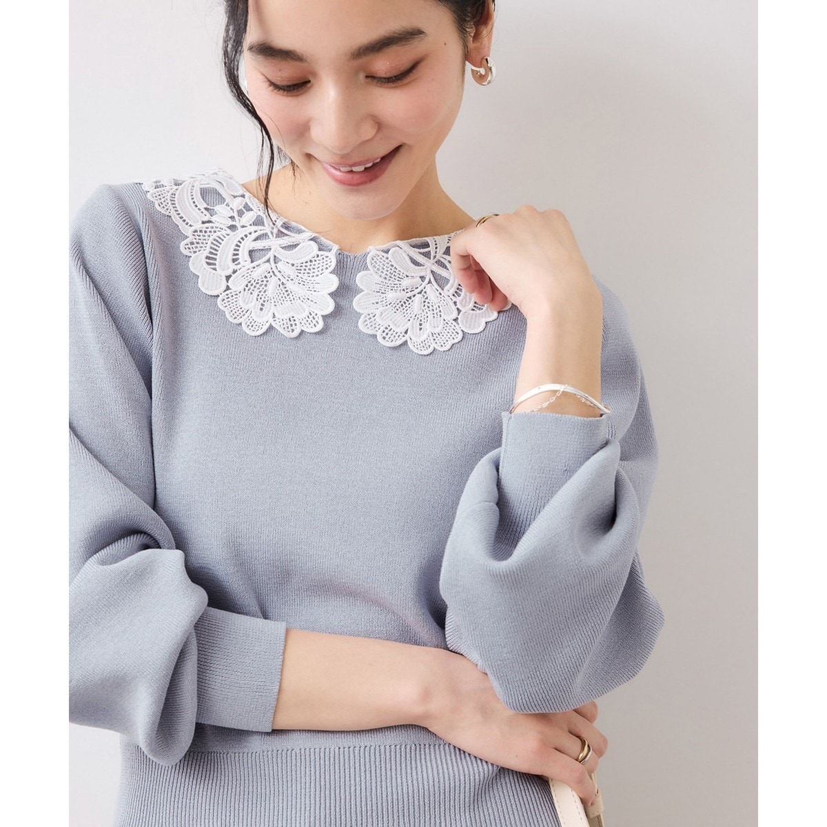 レースカラーニットプルオーバー | スナイデル(SNIDEL) | マルイウェブ
