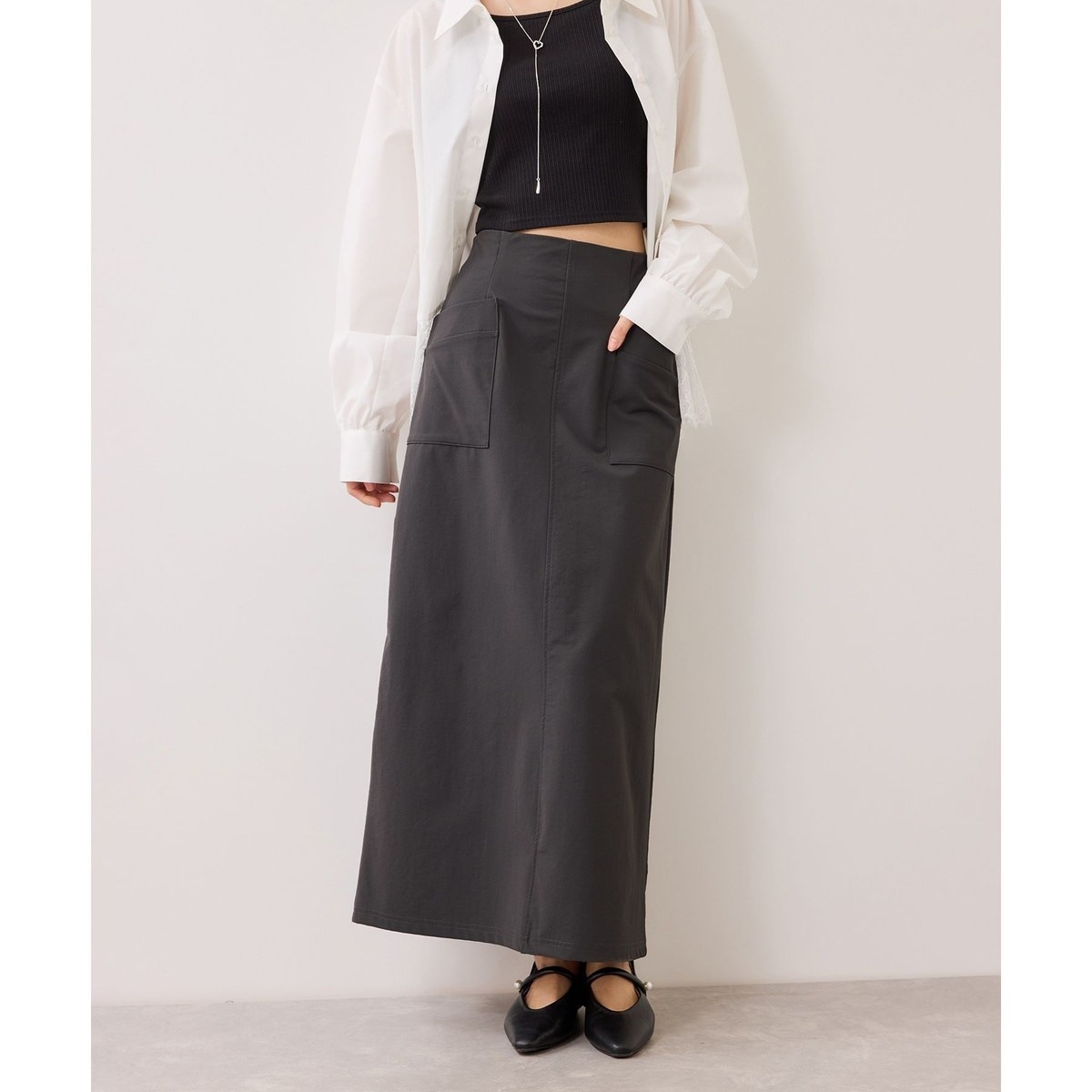 ストレッチIラインスカート