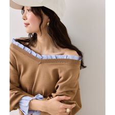 フリルドッキングニットプルオーバー