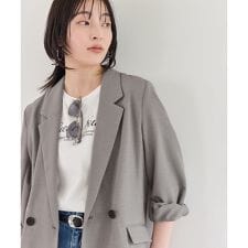 美easyリネンライクテーラードジャケット/イージーケア・接触冷感・セットアップ対応