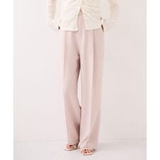 【WEB限定】美easyリネンライクベルテッドストレートパンツ/イージーケア・接触冷感