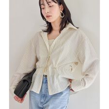 レイヤードストライプシャツ