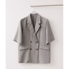 美easyハーフスリーブダブルジャケット/イージーケア・接触冷感・セットアップ対応