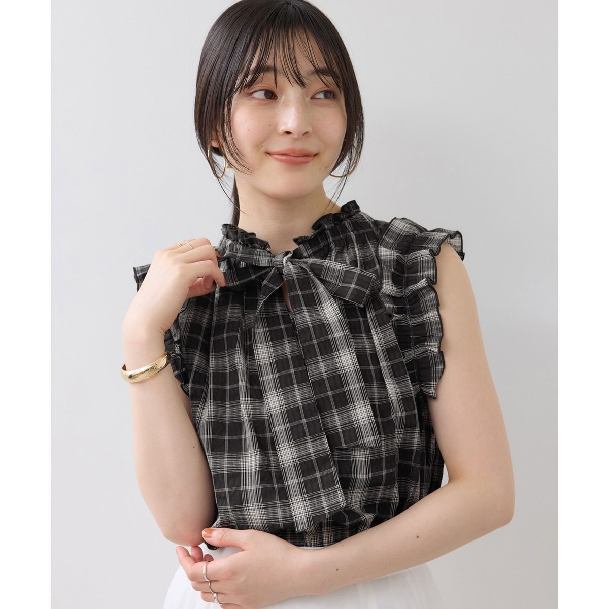 レディースファッション 23SS 美品 ルネ フラワープリント りぼん付 