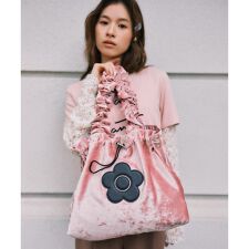 MARY QUANT×VIS】フリルハンドルベロアトートバッグ | ビス(VIS 