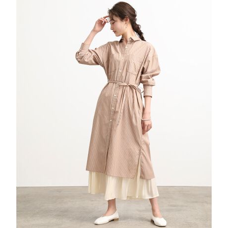 鎌倉シャツ Vis ドロップショルダーシャツワンピース ビス Vis Bve ファッション通販 マルイウェブチャネル