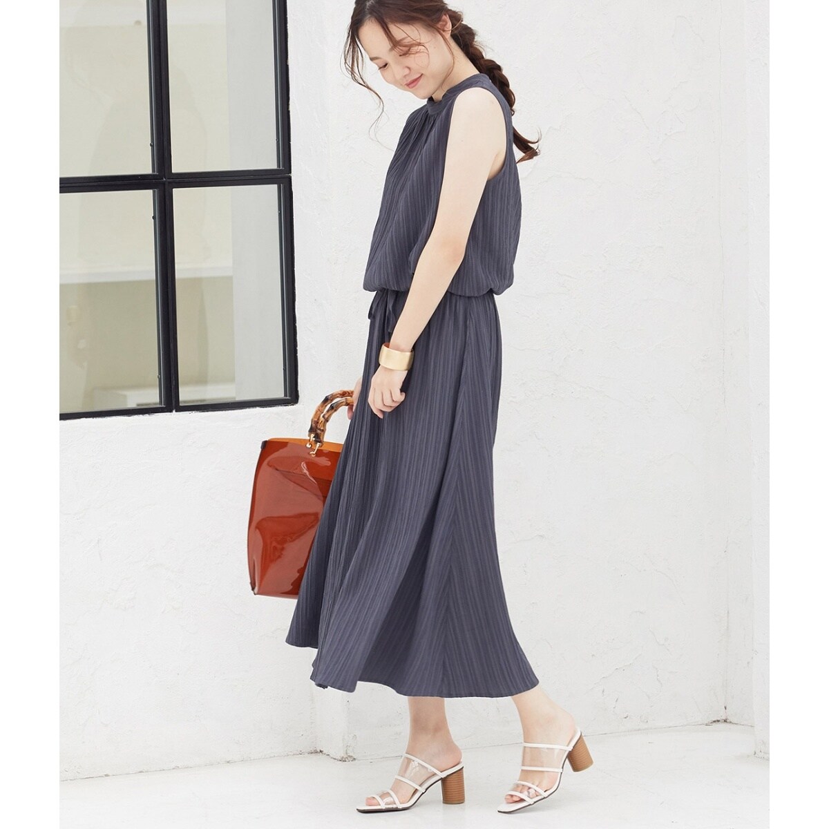 ハイネック楊柳ノースリーブワンピース ビス Vis ファッション通販 マルイウェブチャネル To519 211 50 01