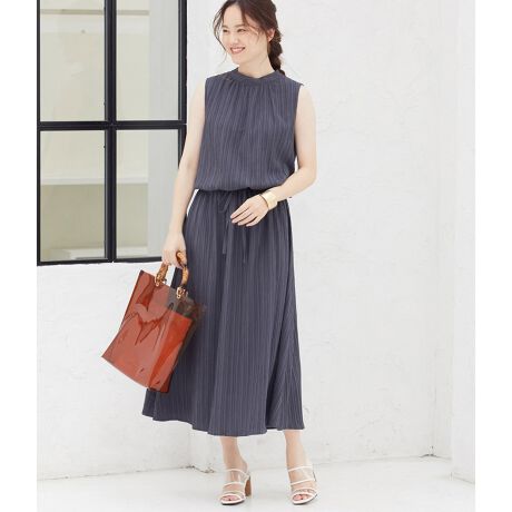 ハイネック楊柳ノースリーブワンピース ビス Vis ファッション通販 マルイウェブチャネル To519 211 50 01