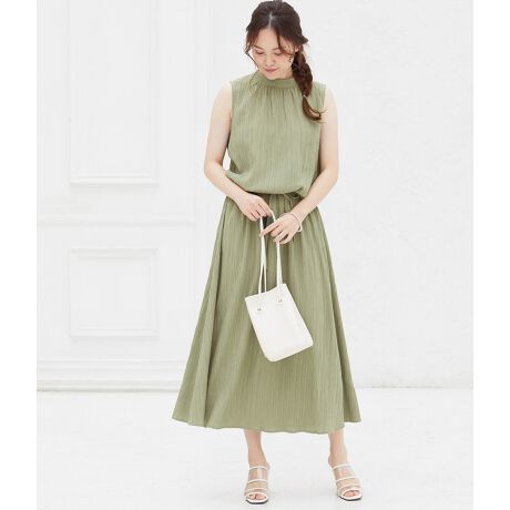 ハイネック楊柳ノースリーブワンピース ビス Vis ファッション通販 マルイウェブチャネル To519 211 50 01