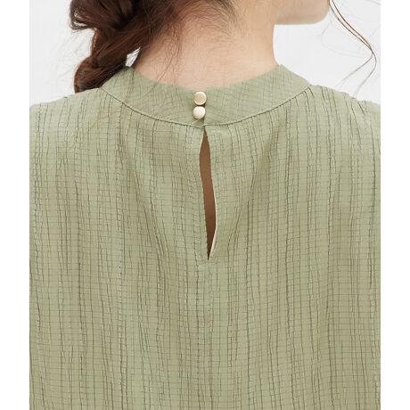 ハイネック楊柳ノースリーブワンピース ビス Vis Bve ファッション通販 マルイウェブチャネル