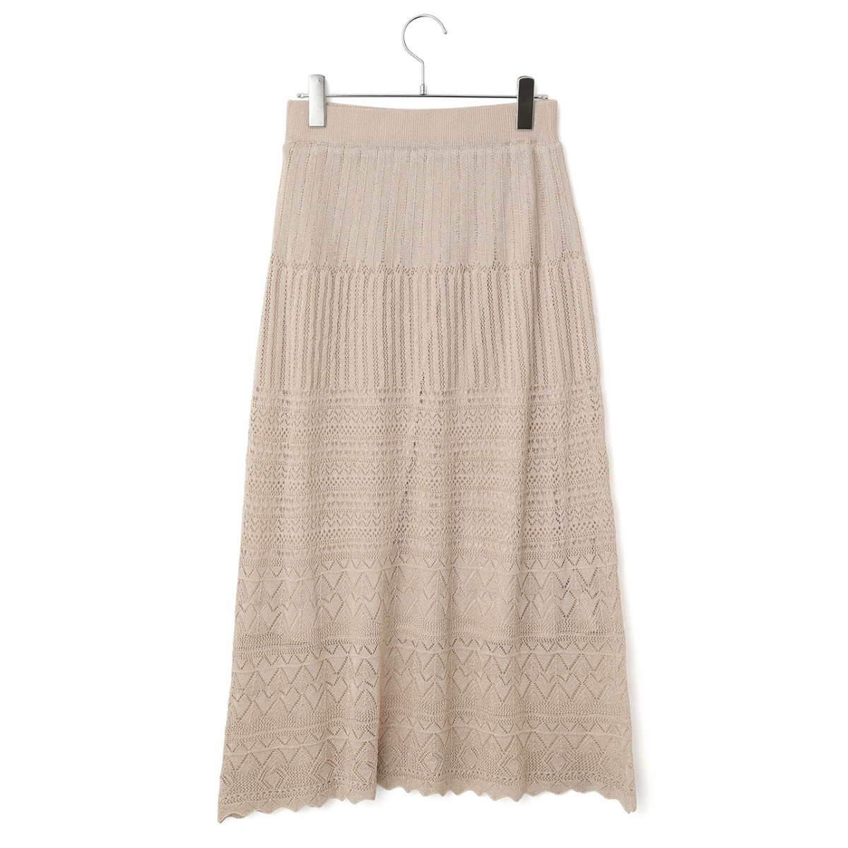 柄編みラメナロースカート | ビス(VIS) | BVC10330 | ファッション通販