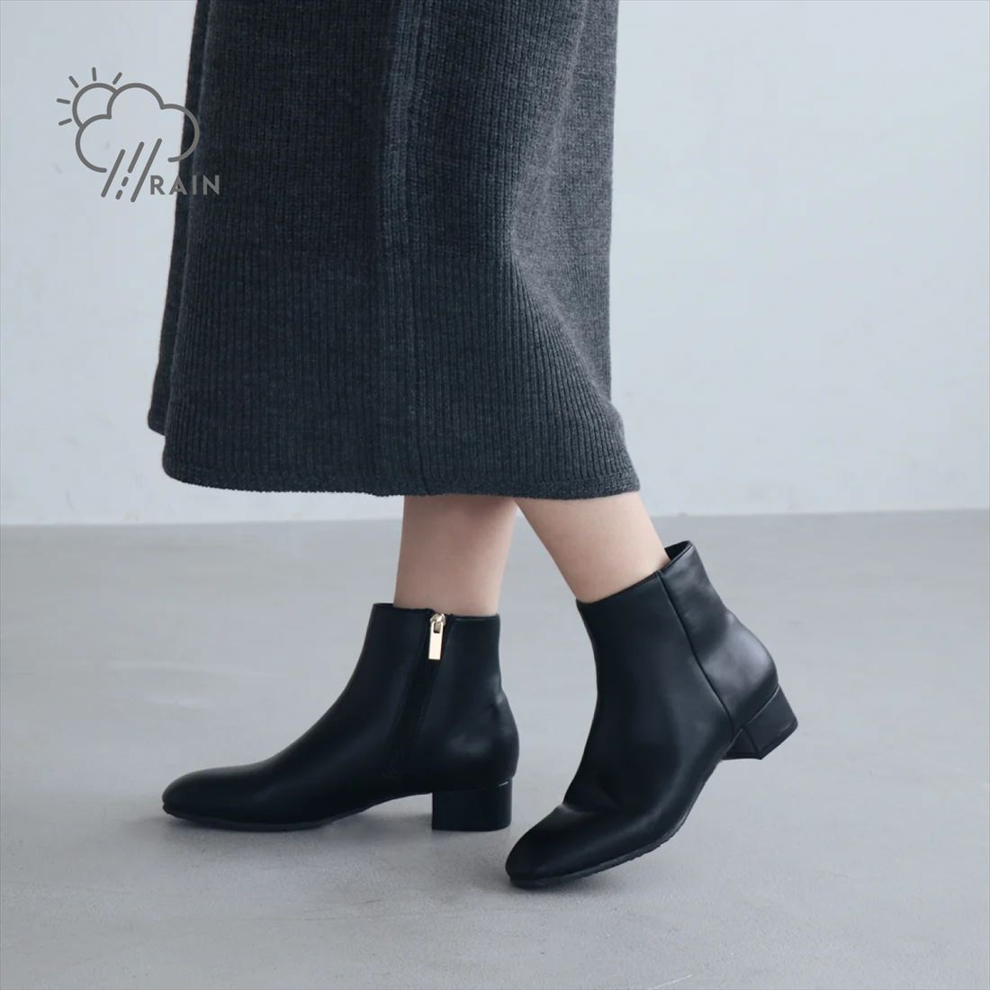 EVOL】晴雨兼用3.5cmヒールショートブーツ IV5193 | EVOL | マルイ