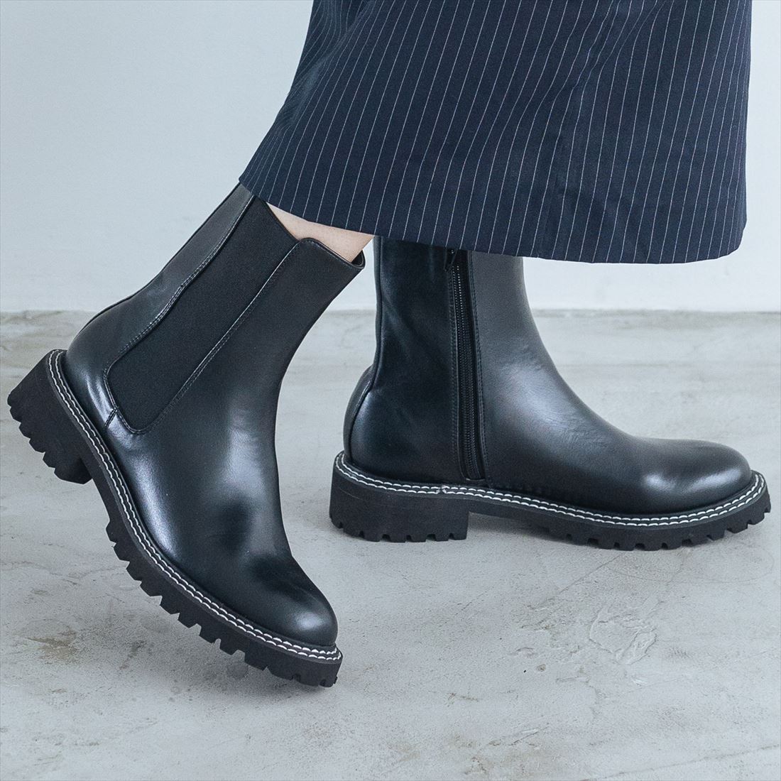 24秋冬新作】本革センタージップブーツ IX8112 | EVOL | マルイウェブ