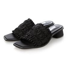 【25春夏新作】【S-LLサイズ展開・軽量】フリル4cmヒールサンダル IY5743