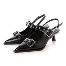 【25秋冬新作】 【ふかふか・柔らかい】ダブルベルト5cmパンプス BZ23844