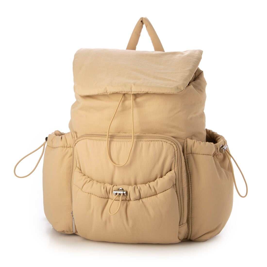 emmi ベージュ ナイロンリュック 撥水 ロゴマルチバックパック emmi ベージュ ナイロンリュック 撥水 ロゴマルチバックパック
