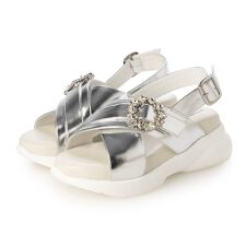 【26春夏新作】 【軽量・ふかふか】超軽量クロスビジューベルトスポーツサンダル JA4011