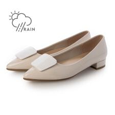 【26春夏新作】 【晴雨兼用・ふかふか】晴雨兼用スクエアバックルパンプス JA5917