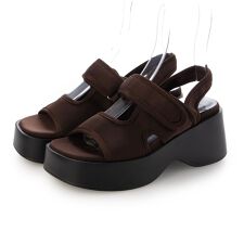 【26春夏新作】 【XS-LLサイズ展開・軽量】スクエア厚底ベルトサンダル JA5984