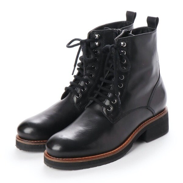 25秋冬新作】 【本革・柔らかい】レースアップショートブーツ IZ8119