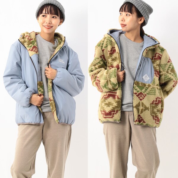 リバーシブルプルオーバー フリースカバーオール 130cm リバーシブルプルオーバー フリースカバーオール 130cm 柄ボアひっくり