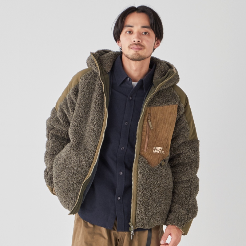 SNAP JACKET/ビッグシルエット ラインリブ ワッペン レディース メンズ