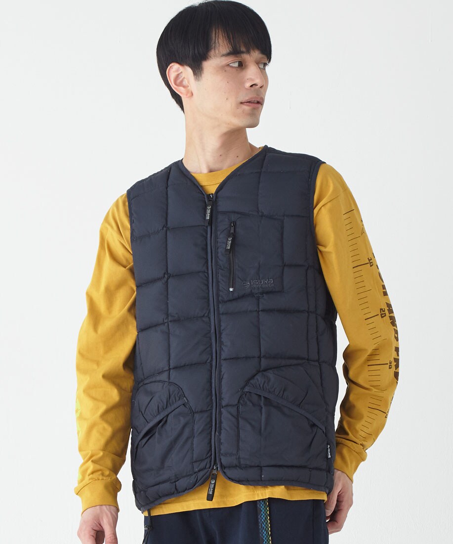 美品 ナノユニバース 西川ダウン G4ウールライク ダウンベスト