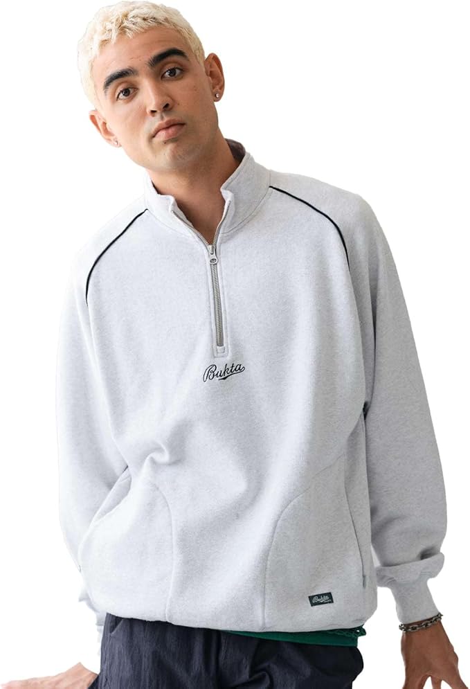 ヘビーoz 裏毛 ハーフ ジップ スウェット メンズ | クリフメイヤー