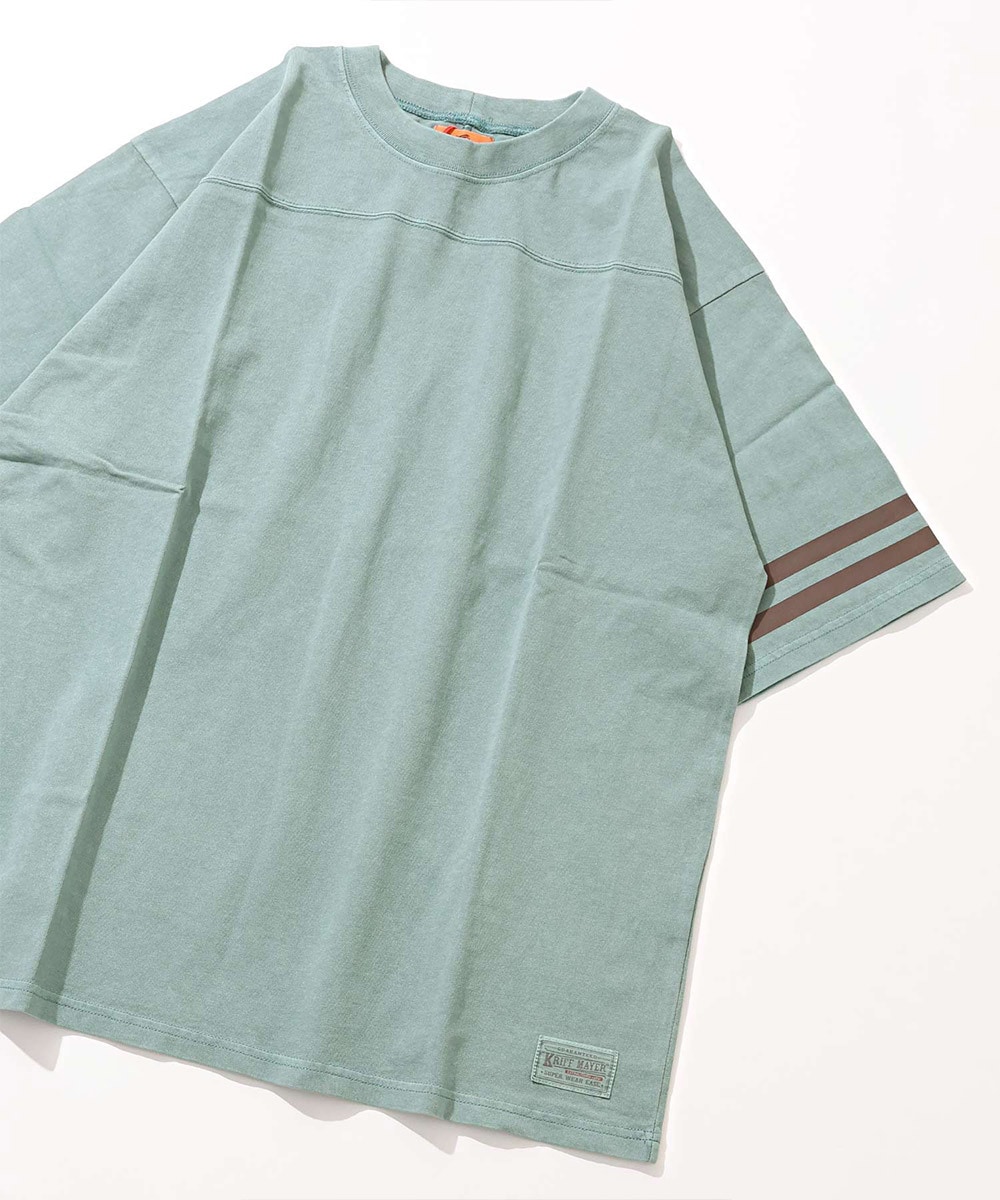 【stanley blacker】クルーネックニットTシャツ グレー ウォッシャブル 綿100％ stanley blacker] クルーネックコットンニットTシャツ - AWC