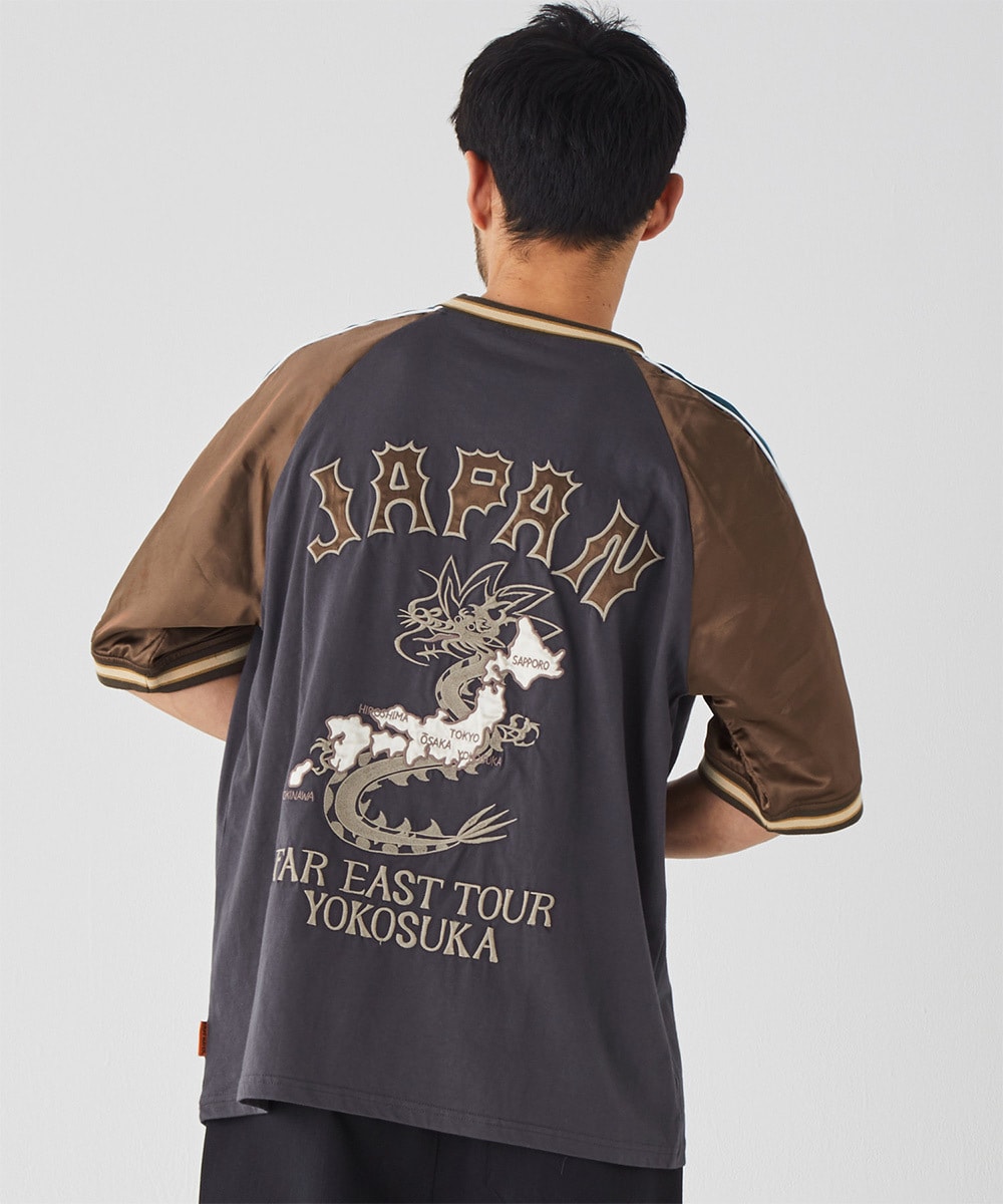 KRIFF MAYER 日本 限定 ワシ スカジャン unisex サテン KRIFF MAYER クリフメイヤー メンズ ユニセックス アウター