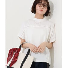 【汗染み防止・防汚・接触冷感】ウェットプロテクト レース コクーン Tシャツ
