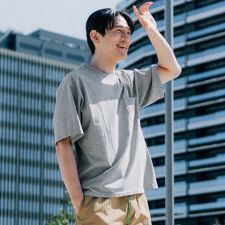 【軽撥水・防汚・吸水速乾・汗染み防止・接触冷感】ウェットプロテクト ポケット Tシャツ