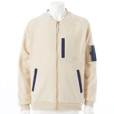 【裏起毛で暖かい！】ブークレ ジップアップ ジャケット
