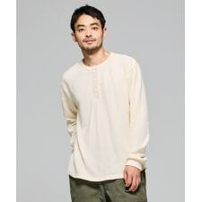 クリフメイヤー(KRIFF MAYER)の【ロングシーズン着れる！】ハニカム ワッフル ヘンリー ロンＴ