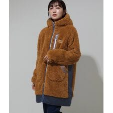 【軽くて暖かい！】シャギーボア ロング フード ジャケット