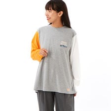 【全7色展開！】発泡プリント Ａライン チュニック Tシャツ 本体綿100％