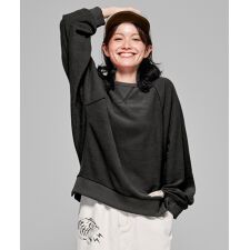 【軽い･暖かい･柔らかい！】ブークレ ドルマン クルー スウェット