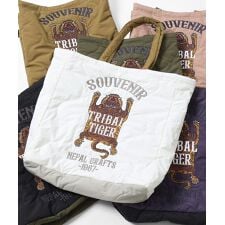 【タイガー刺繍がかっこいい！】スーベニア 刺繍 トートバッグ
