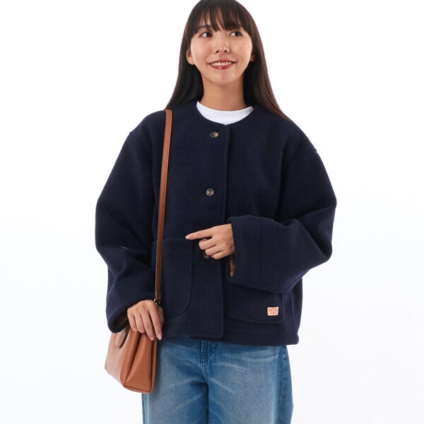 ノーカラージャケット (青色・ネイビー・ブルー系) の一覧