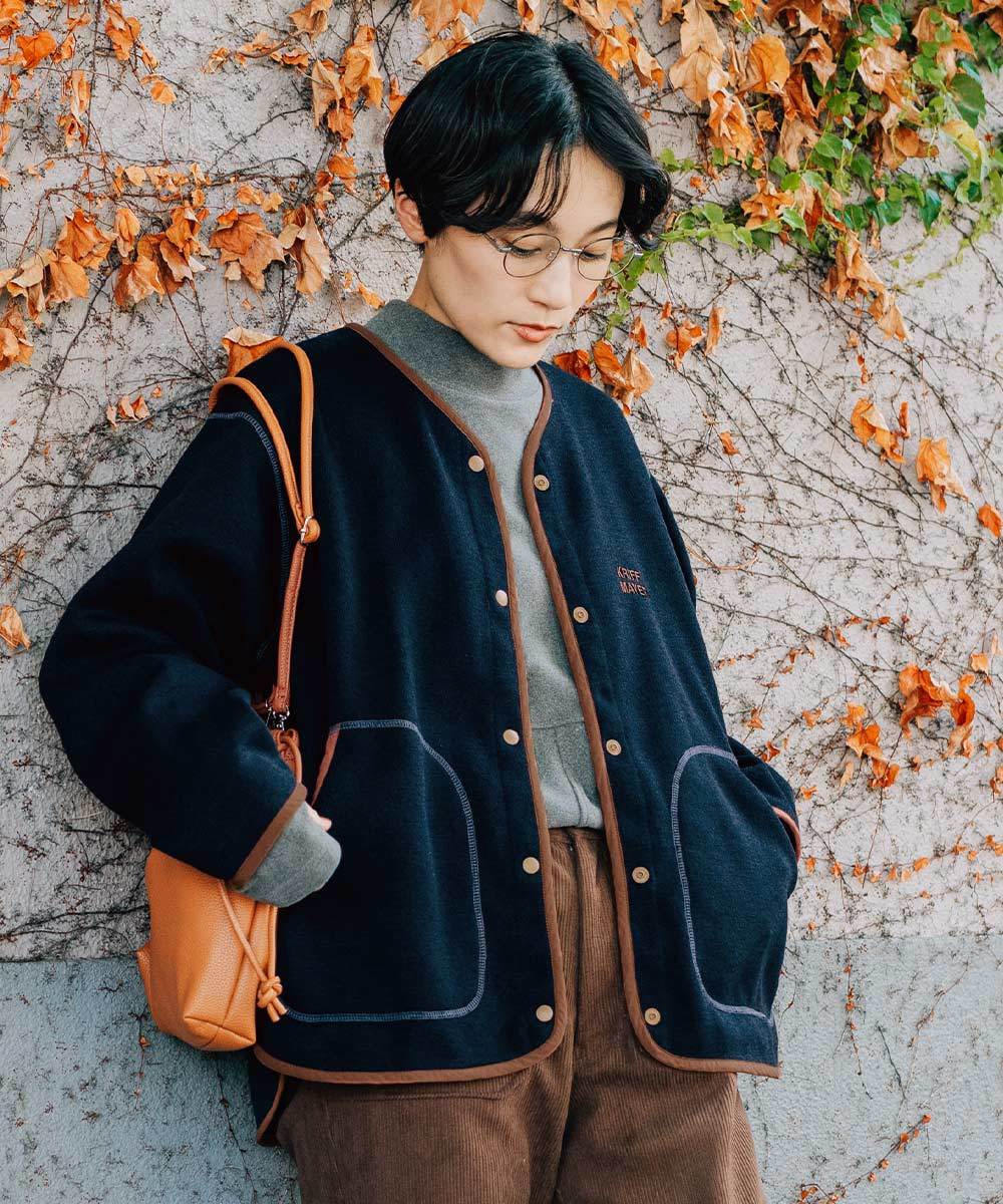 ノーカラージャケット (青色・ネイビー・ブルー系) の一覧