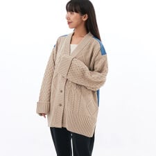 クリフメイヤー(KRIFF MAYER)の【デニム×ニットがかわいい！】デニム ドッキング カーディガン