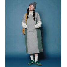 【裏起毛で暖かい！】杢 タートルネック ワンピース