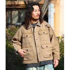 【ヴィンテージライク】綿100％ マルチポケット 森林 ジャケット