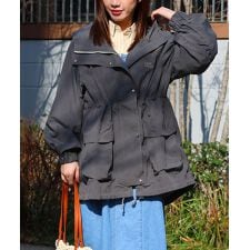 【アウトドアライク】撥水・防汚 クリーネス ゆったり マウンテンパーカー