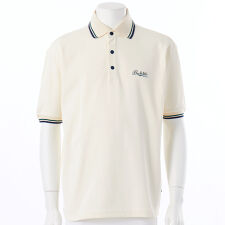 速乾ラインリブ５分袖ポロシャツ