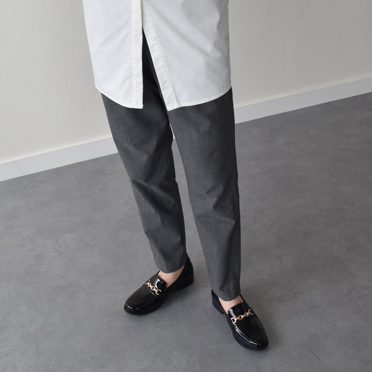 PARADIS COULEUR◇2cmヒール◇ラウンドトウチェーンローファー