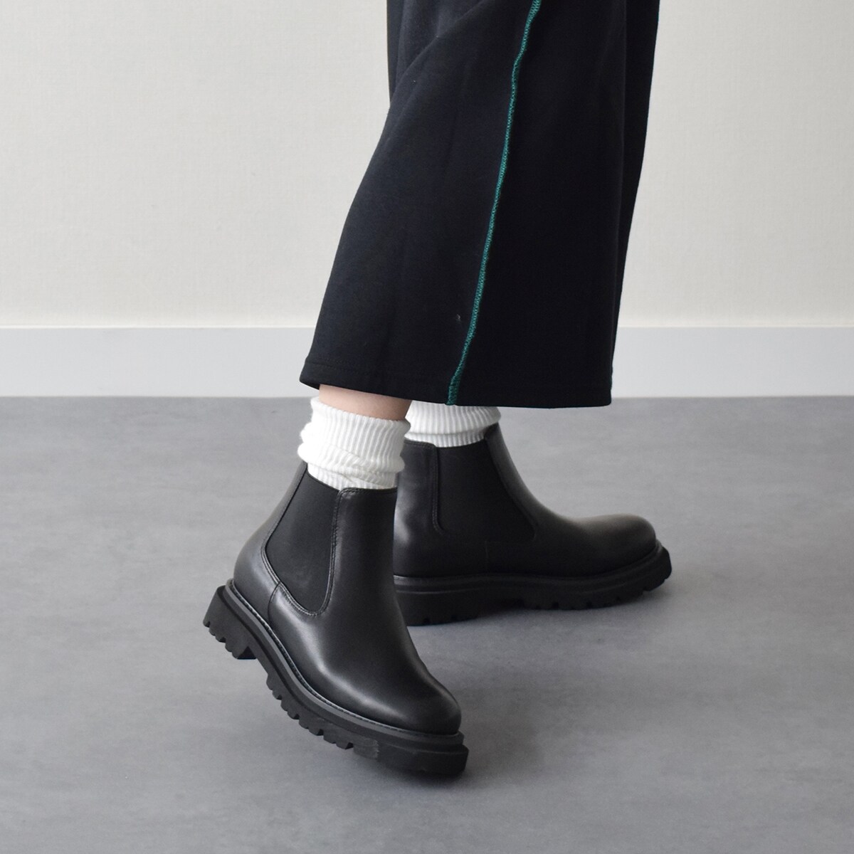 PARADIS COULEUR◇3.5cmヒール◇EVAソールサイドゴアブーツ | パラディ